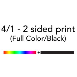 Full color front / Black ink back (4/1) printing