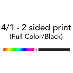 Full color front / Black ink back (4/1) printing