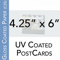 4.25" x 6" UV coated postcard