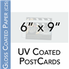 6" x 9" UV coated postcard